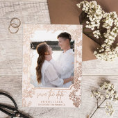 filigraan bloemenchinoiserie save date bruiloft folie uitnodiging