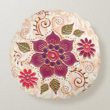 Filigraan cirkel met bloemen