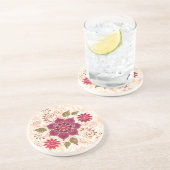 Filigraan cirkel met bloemen zandsteen onderzetter (Zijkant)