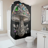 filigraan edelsteen paddenstoel douchegordijn (In situ)