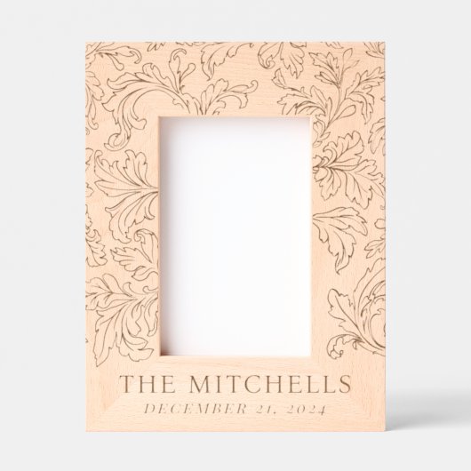 filigraan familienaam en datum gegraveerde lijstjes (Voorkant)