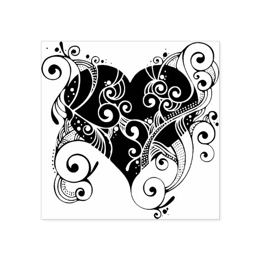 filigraan hart silhouet art stempel (Afrduk)