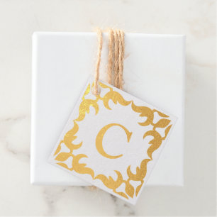 filigraan-ingelijst monogram bedankjes labels