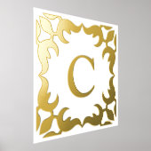 filigraan-ingelijst monogram folie afdrukken (Laagn)