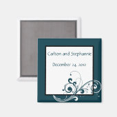 Filigraan Marine/Witte Huwelijksmagneet Magneet (Voorkant / Achterkant)