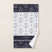 Filigraan Patroon Monogram Stijlvolle Elegante Mar Bad Handdoek (Handdoek)
