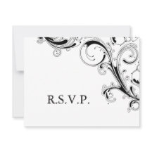 Filigraan Swirl Zwart/Wit RSVP