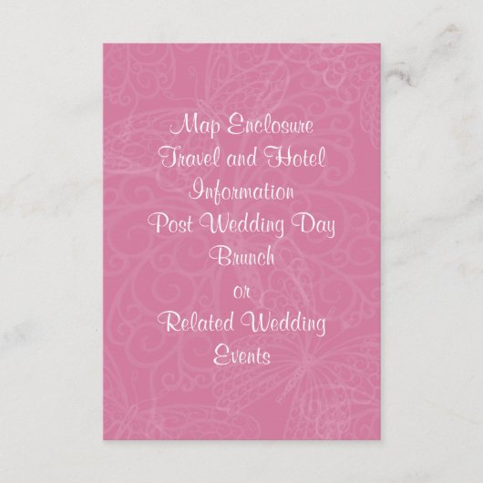 Filigraan Vlinder Behuizing Kaart in Roze (Voorkant)