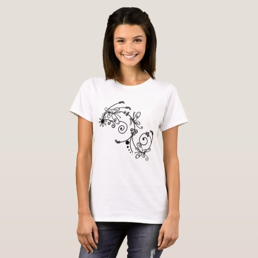 Filigrane Schmetterlinge T-shirt (Voorkant volledig)