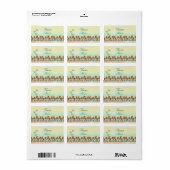 filigraner Mohn adressaufkleber Etiket (Full Sheet)