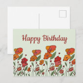 filigranes Mohnfeld Briefkaart (Voorkant / Achterkant)