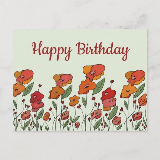 filigranes Mohnfeld Briefkaart (Voorkant)