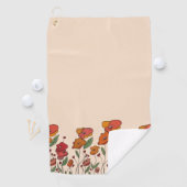 filigranes Mohnfeld  Golfhanddoek (Insitu)