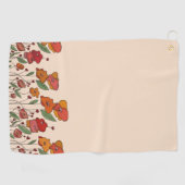 filigranes Mohnfeld  Golfhanddoek (Horizontaal)