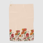 filigranes Mohnfeld  Golfhanddoek (Voorkant)