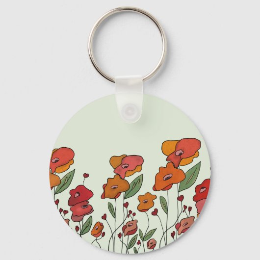 filigranes Mohnfeld Sleutelhanger (Voorkant)