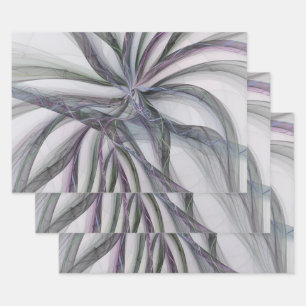 Filigre Bewegingen Modern Abstract Swingende Fract Inpakpapier Vel