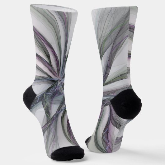 Filigre Bewegingen Modern Abstract Swingende Fract Sokken (Gebogen)