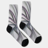 Filigre Bewegingen Modern Abstract Swingende Fract Sokken (Rechts)