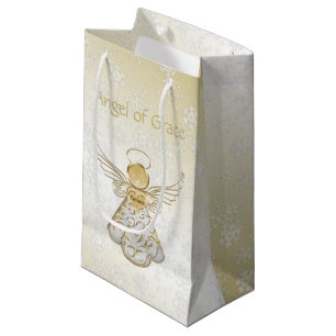 Filigree Angel of Grace Gold Ombre Snowflakes Klein Cadeauzakje