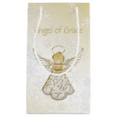 Filigree Angel of Grace Gold Ombre Snowflakes Klein Cadeauzakje (Voorkant)