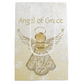 Filigree Angel of Grace Gold Ombre Snowflakes Medium Cadeauzakje (Achterkant)