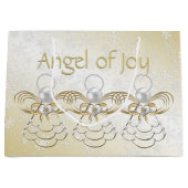 Filigree Angel of Joy Gold Ombre Snowflakes Groot Cadeauzakje (Voorkant)