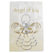 Filigree Angel of Joy Gold Ombre Snowflakes Medium Cadeauzakje (Achterkant)