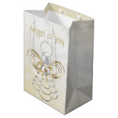 Filigree Angel of Joy Gold Ombre Snowflakes Medium Cadeauzakje (Achterkant Gekanteld)