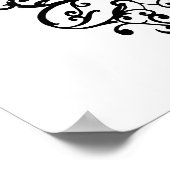 Filigree Black Poster (Hoek)