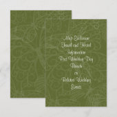 Filigree Butterfly Enclosure Card in Olive Green Informatiekaartje (Voorkant / Achterkant)