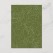 Filigree Butterfly Enclosure Card in Olive Green Informatiekaartje (Achterkant)