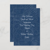 Filigree Butterfly-opnamekaart in het Blauwgroen Informatiekaartje (Voorkant / Achterkant)