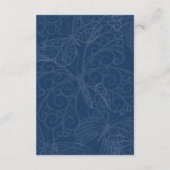 Filigree Butterfly-opnamekaart in het Blauwgroen Informatiekaartje (Achterkant)