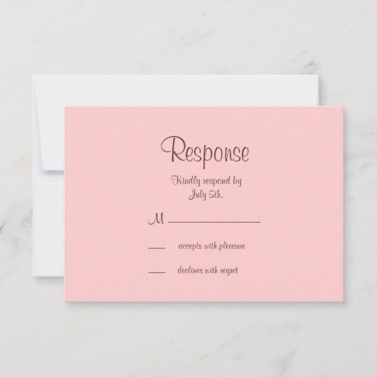 Filigree Butterfly RSVP in bruin Kaartje (Voorkant)