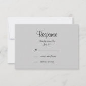 Filigree Butterfly RSVP in het zwart (Voorkant)