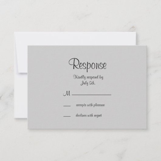 Filigree Butterfly RSVP in het zwart (Voorkant)