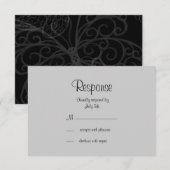 Filigree Butterfly RSVP in het zwart (Voorkant / Achterkant)