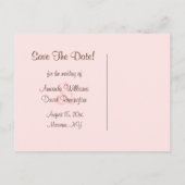 Filigree Butterfly Save the Date Briefkaart in Bro (Achterkant)