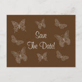 Filigree Butterfly Save the Date Briefkaart in Bro (Voorkant)
