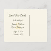 Filigree Butterfly Save the Date Briefkaart in Oli (Achterkant)