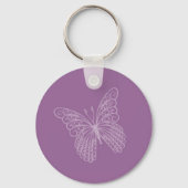 Filigree Butterfly Sleutelhanger in Paars- (Voorkant)