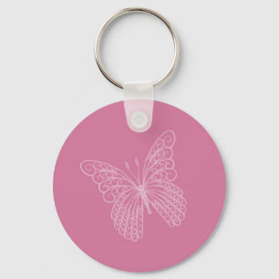 Filigree Butterfly Sleutelhanger in roze
