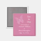 Filigree Butterfly sparen de Datum Magnet (Voorkant / Achterkant)