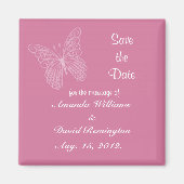 Filigree Butterfly sparen de Datum Magnet (Voorkant)