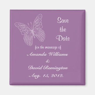 Filigree Butterfly sparen de Datum Magnet
