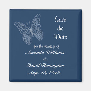 Filigree Butterfly sparen de Datum Magnet
