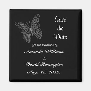 Filigree Butterfly sparen de Datum Magnet