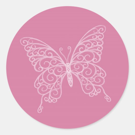 Filigree Butterfly Sticker (Voorkant)
