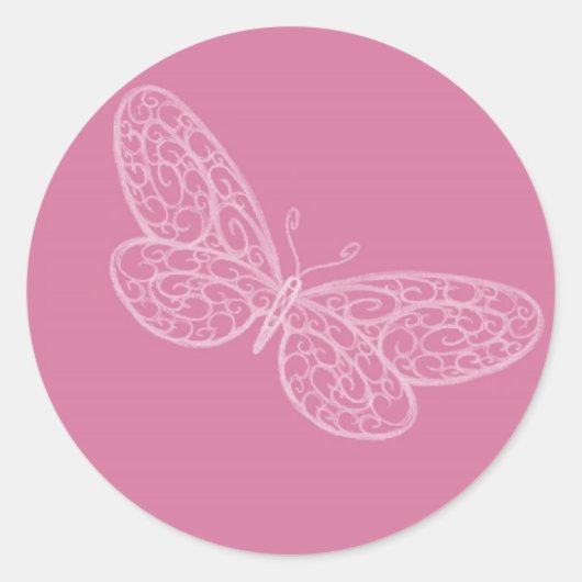 Filigree Butterfly Sticker (Voorkant)